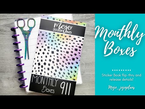 Monthly Boxes Sticker Book – Mojo_JojoPlans