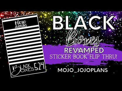 NEW Black Boxes Sticker Book