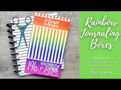 Rainbow Journaling Boxes Sticker Book