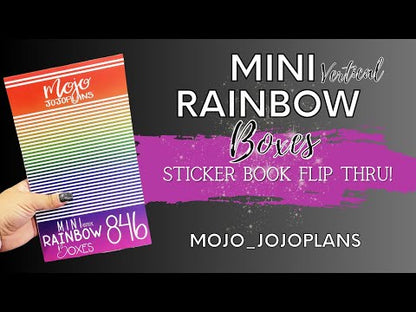 Mini Rainbow Vertical Boxes Sticker Book