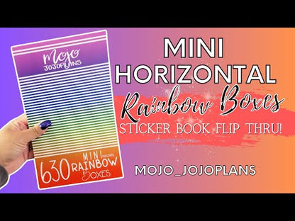 Mini Rainbow Horizontal Boxes Sticker Book