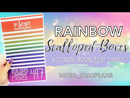 Rainbow Scalloped Boxes Sticker Book