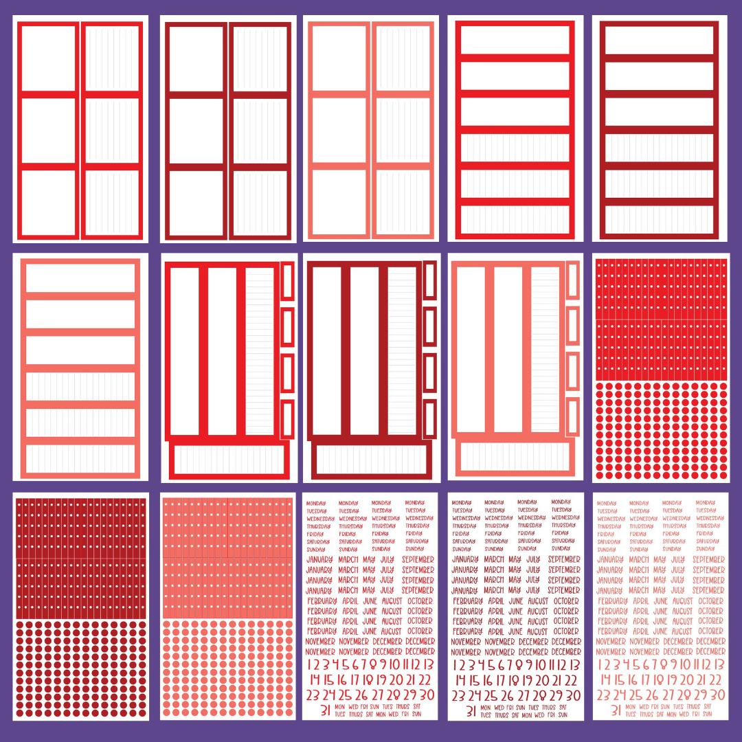 Red Boxes & More Sticker Book – Mojo_JojoPlans