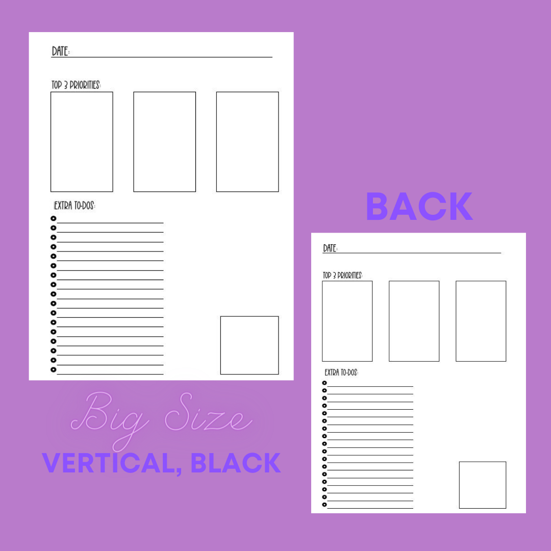 BIG Daily Sheet Printable (Vertical)