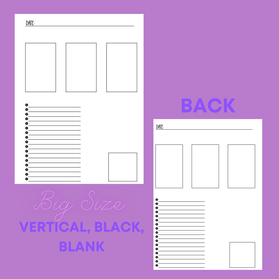 BIG Daily Sheet Printable (Vertical)