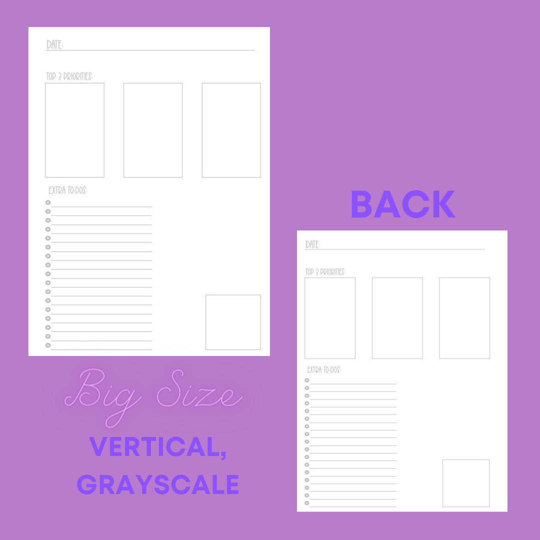 BIG Daily Sheet Printable (Vertical)