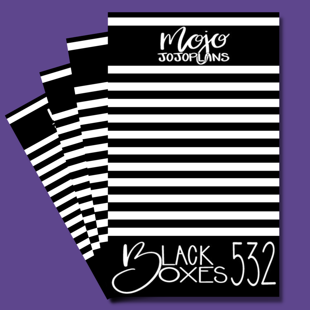 Black Boxes Sticker Book