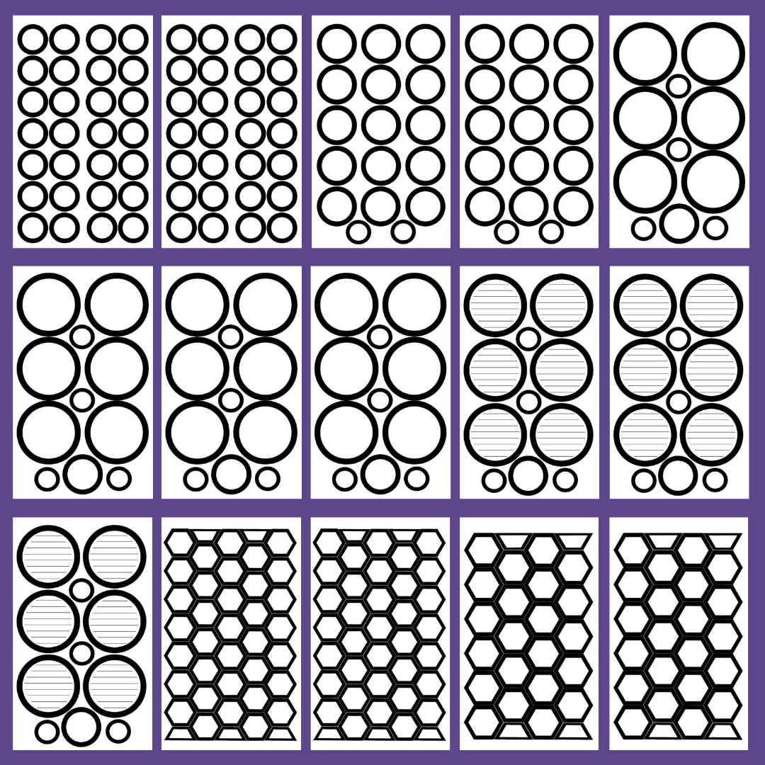 Black Shapes Sticker Book