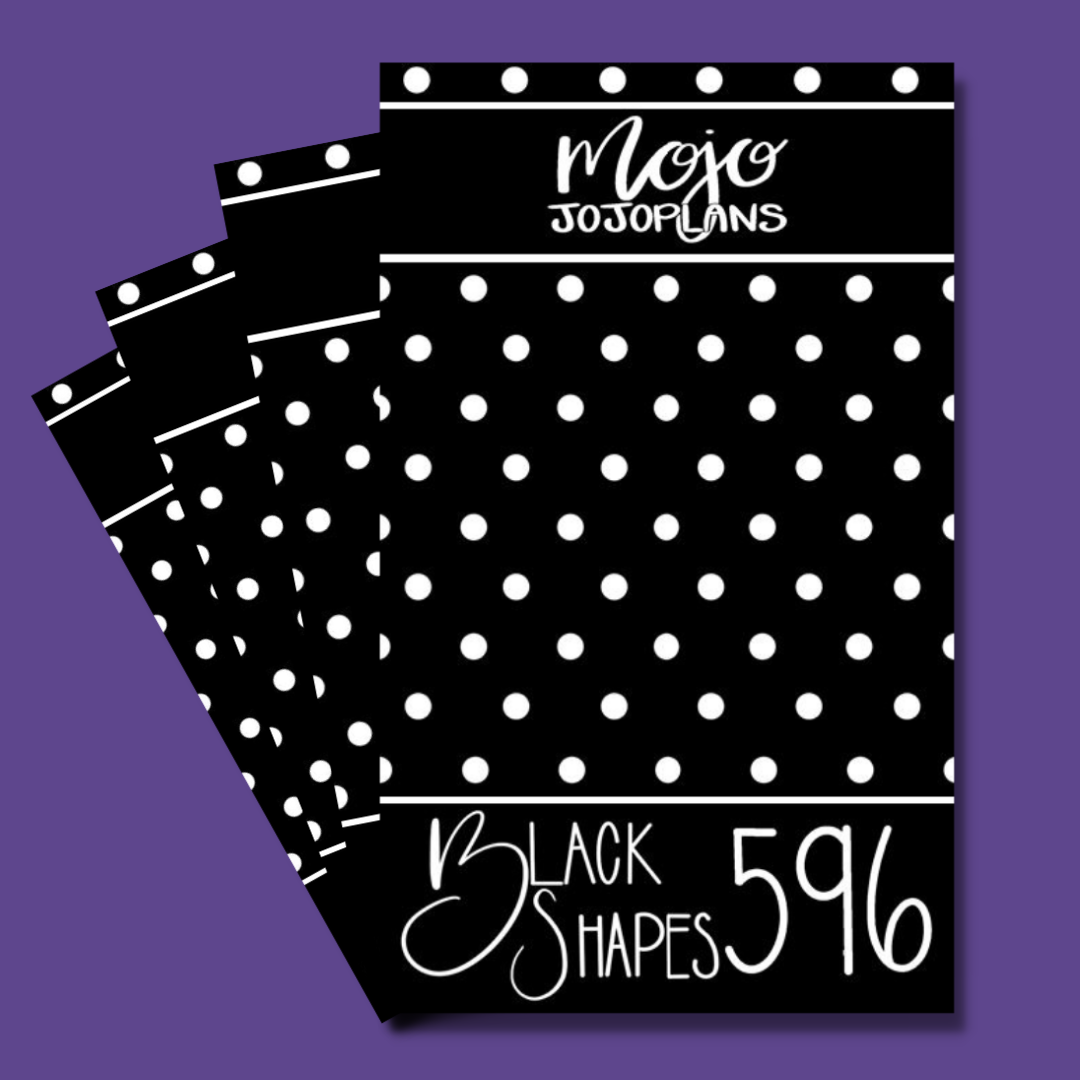 Black Shapes Sticker Book