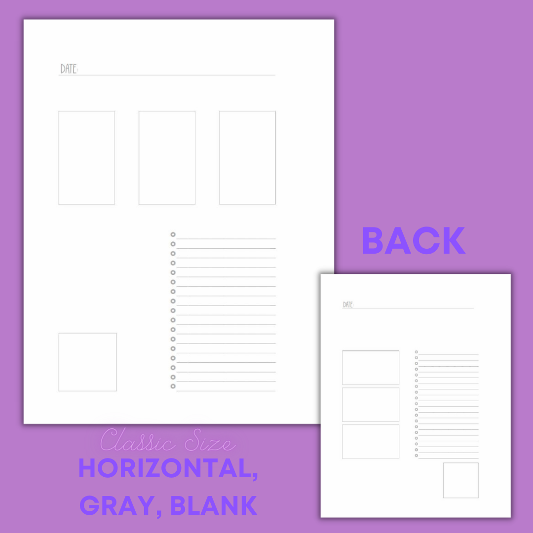 Daily Sheet Printable (Horizontal)
