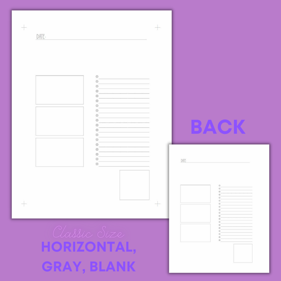 Daily Sheet Printable (Horizontal)