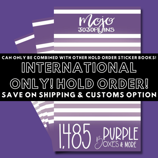 INTERNATIONAL ONLY- Purple Boxes & More! Hold Order