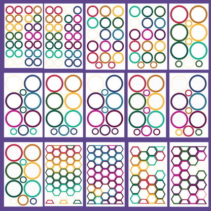 Jewel Tone Shapes Sticker Book