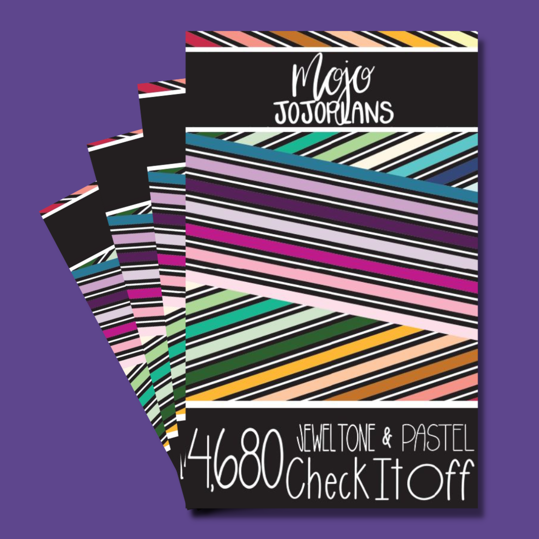 Jewel Tone & Pastel Check It Off Sticker Book