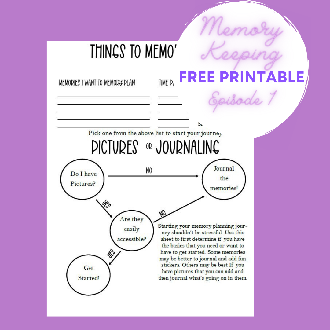 Memory Keeping Printable for Episode 1