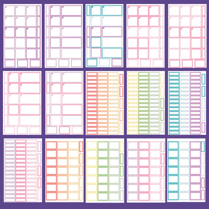 Monthly Pastel Boxes Sticker Book