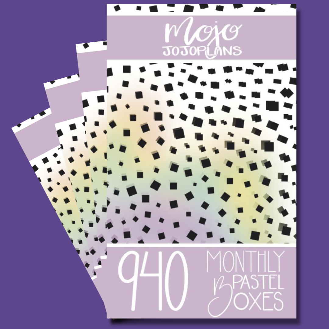 Monthly Pastel Boxes Sticker Book