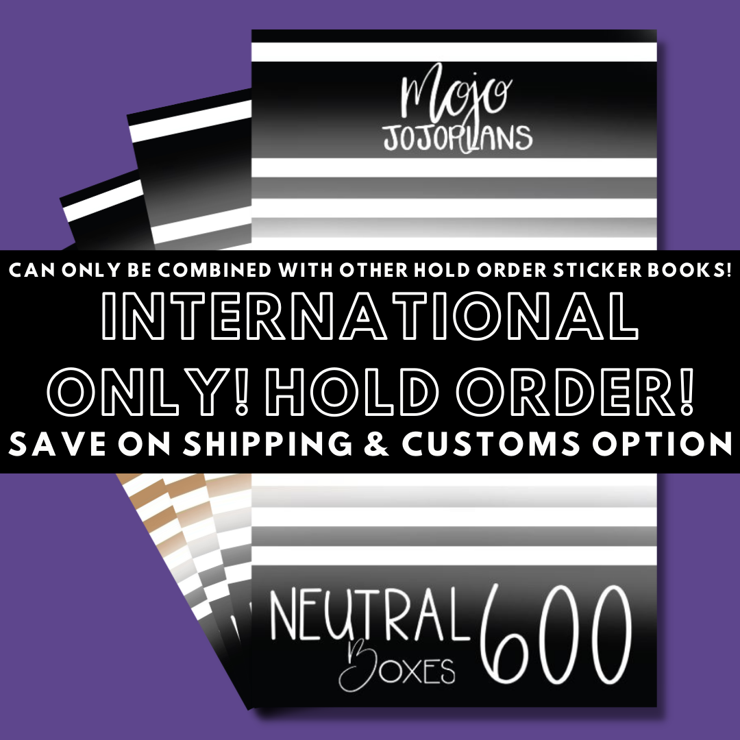 INTERNATIONAL ONLY- Neutral Boxes! Hold Order