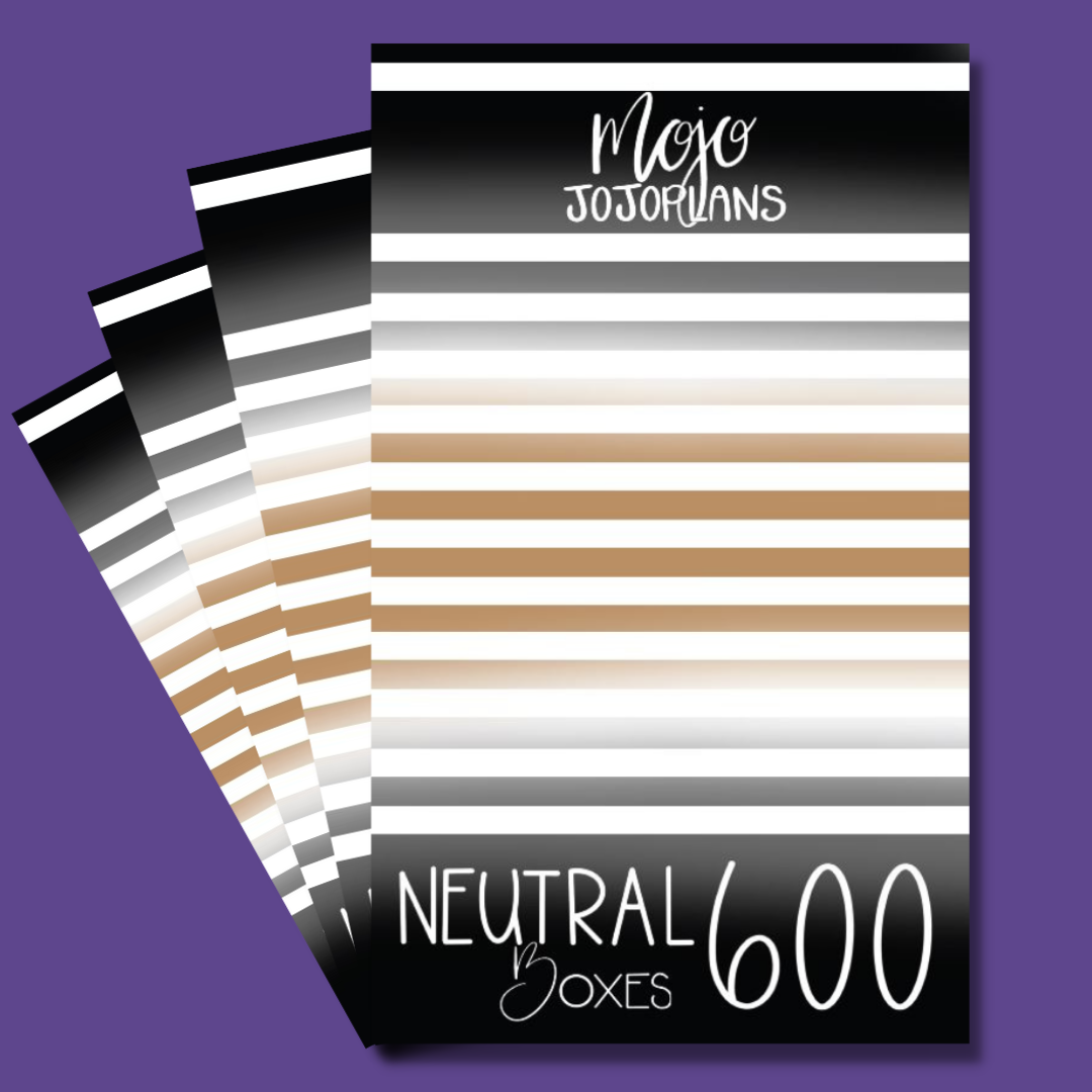Neutral Boxes Sticker Book