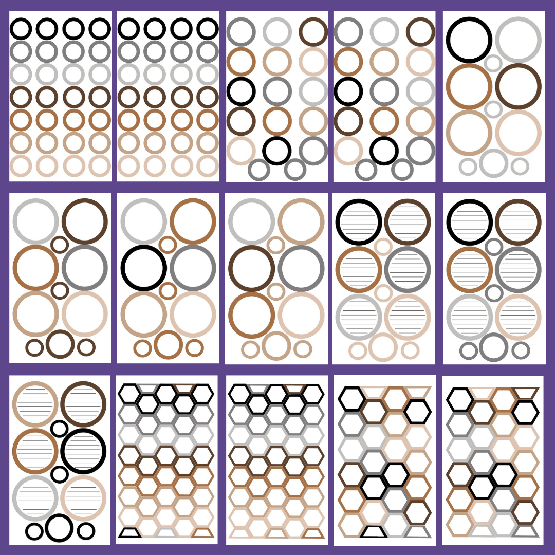 Neutral Shapes Sticker Book