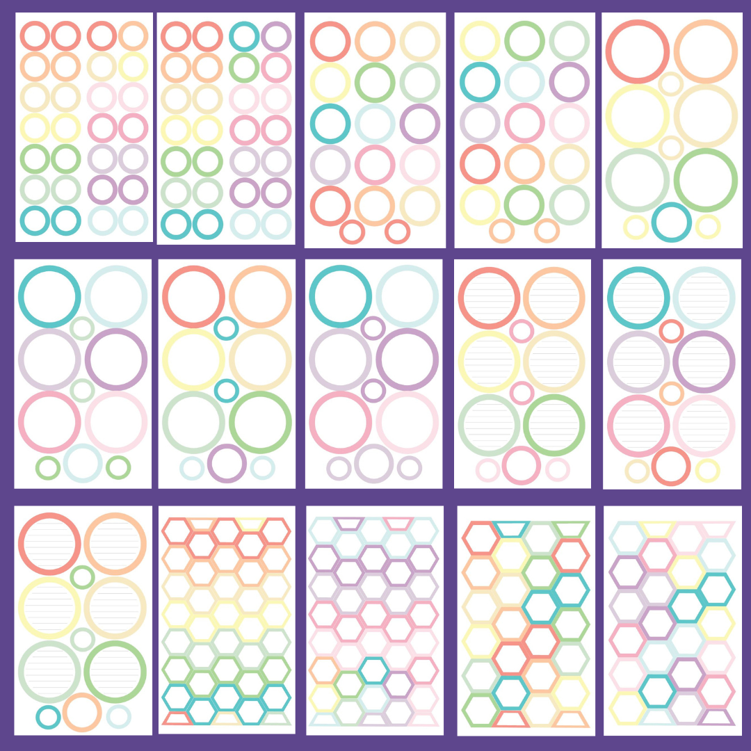 Pastel Shapes Sticker Book