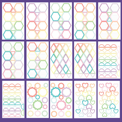 Pastel Shapes Sticker Book