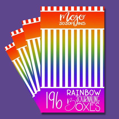 Rainbow Journaling Boxes Sticker Book