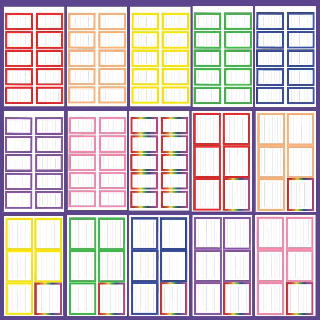 Rainbow Journaling Boxes Sticker Book