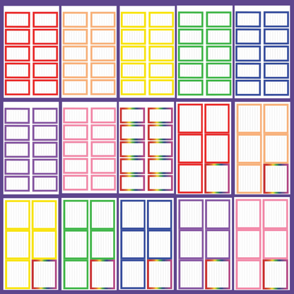 Rainbow Journaling Boxes Sticker Book