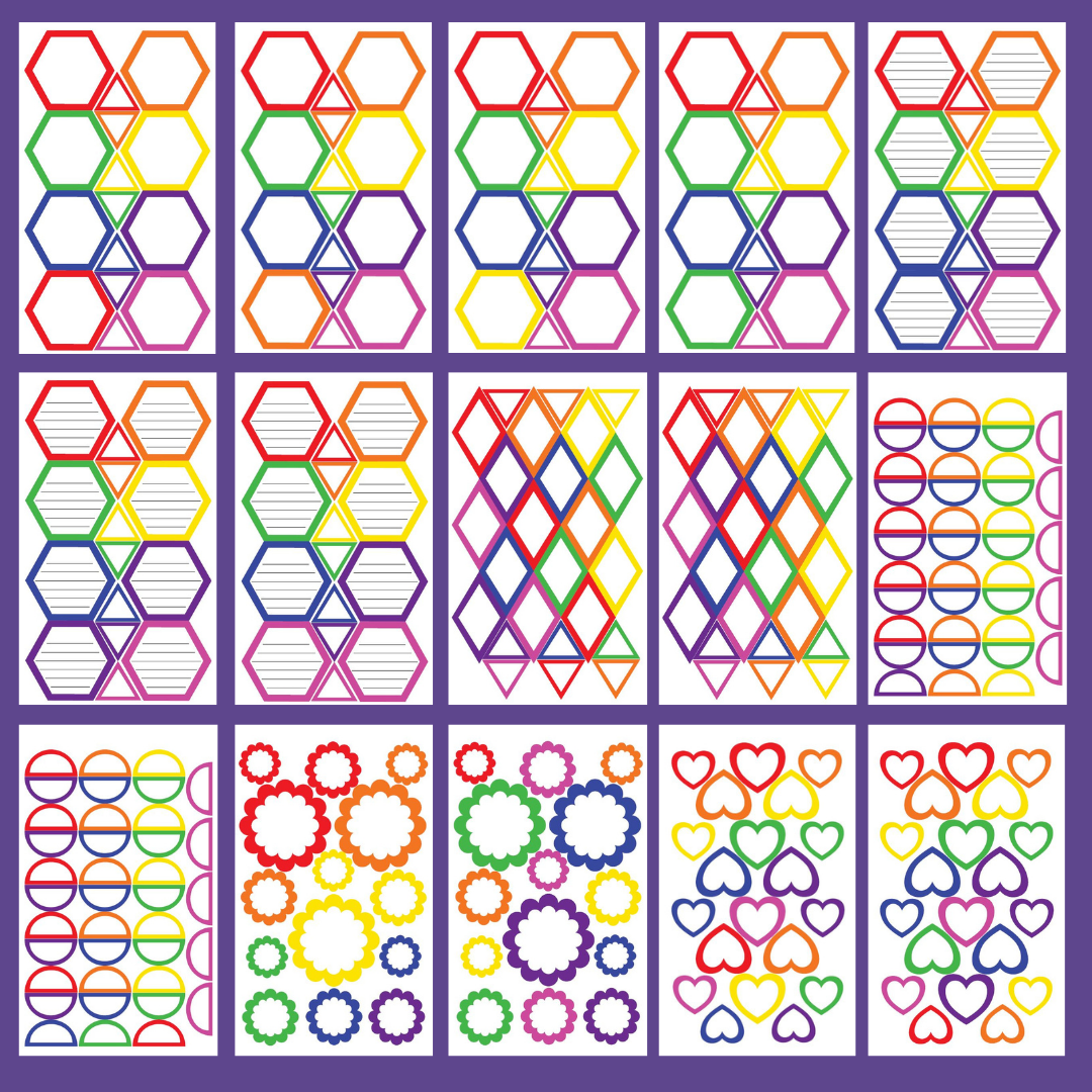 Rainbow Shapes Sticker Book