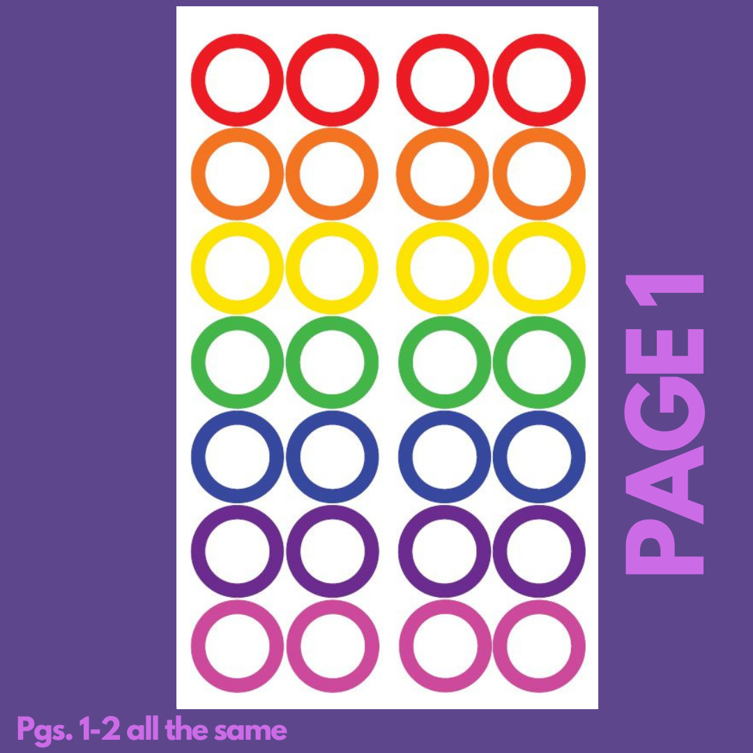 INDIVIDUAL SHEETS Rainbow Shapes