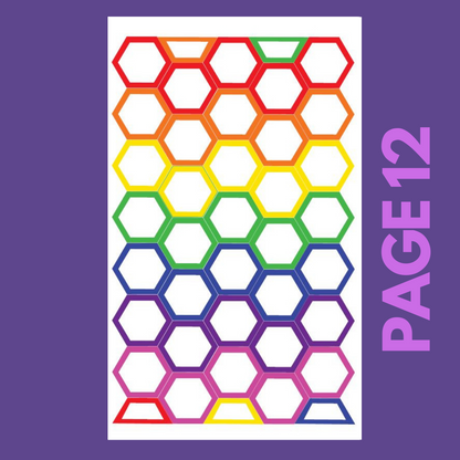 INDIVIDUAL SHEETS Rainbow Shapes