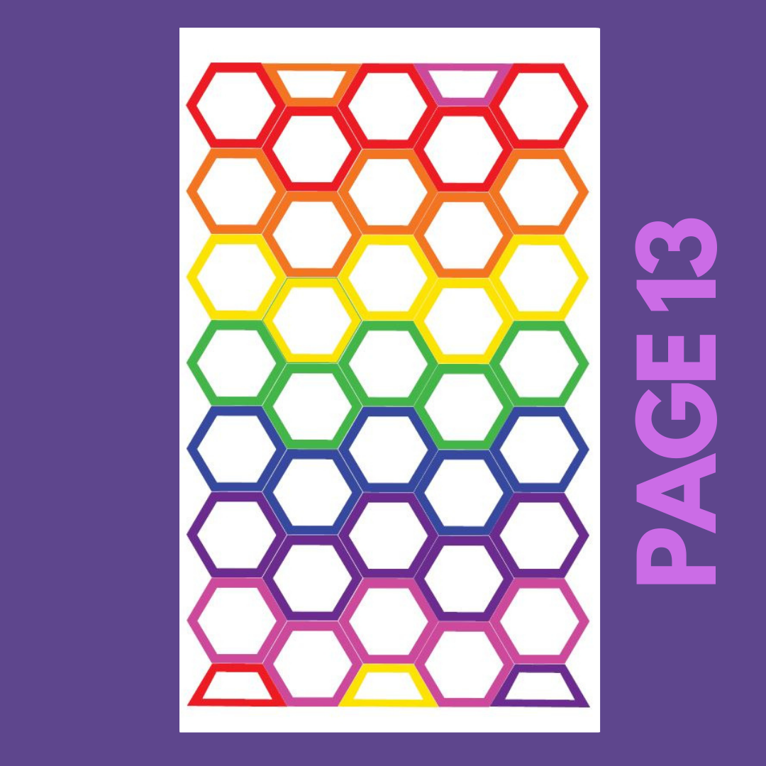 INDIVIDUAL SHEETS Rainbow Shapes