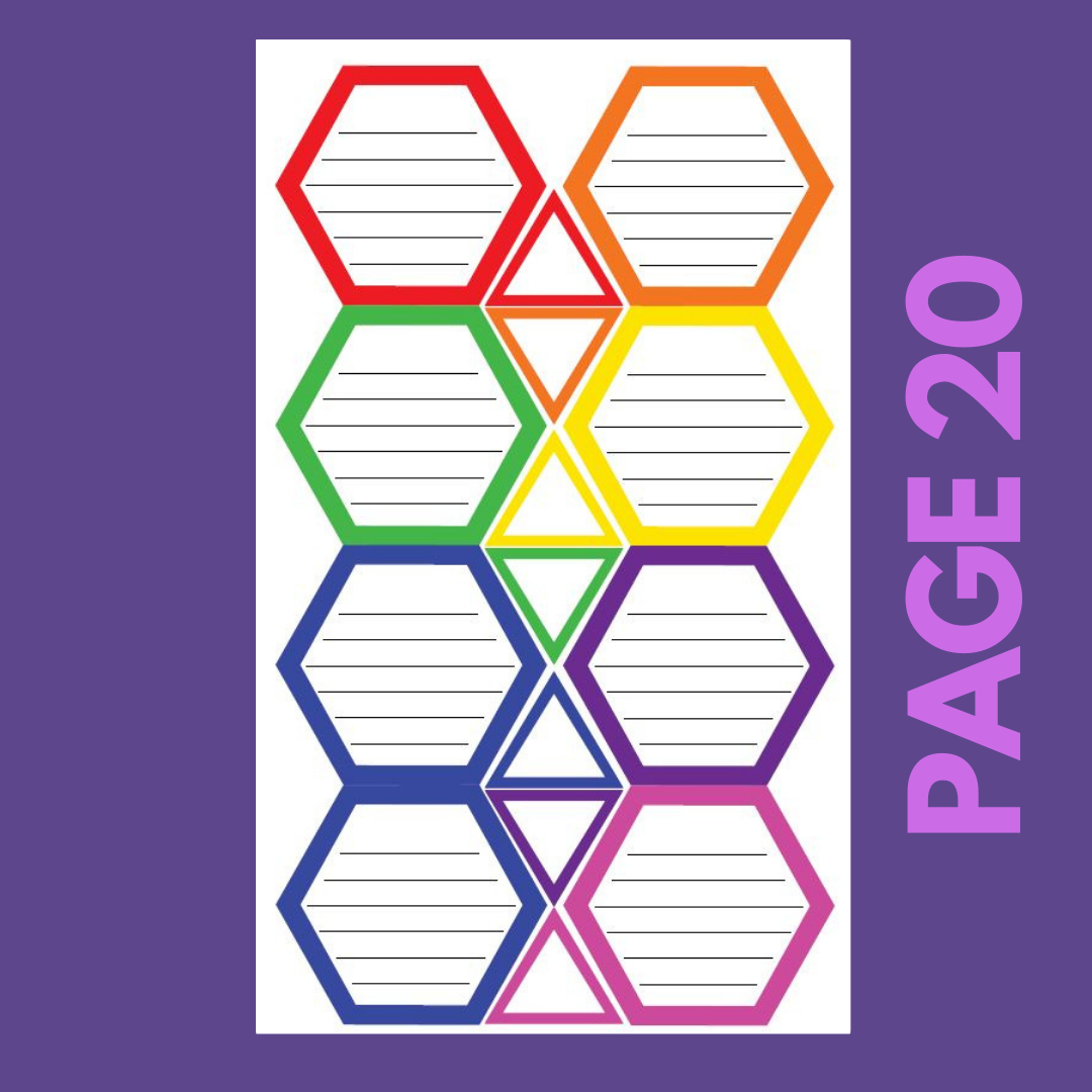 INDIVIDUAL SHEETS Rainbow Shapes