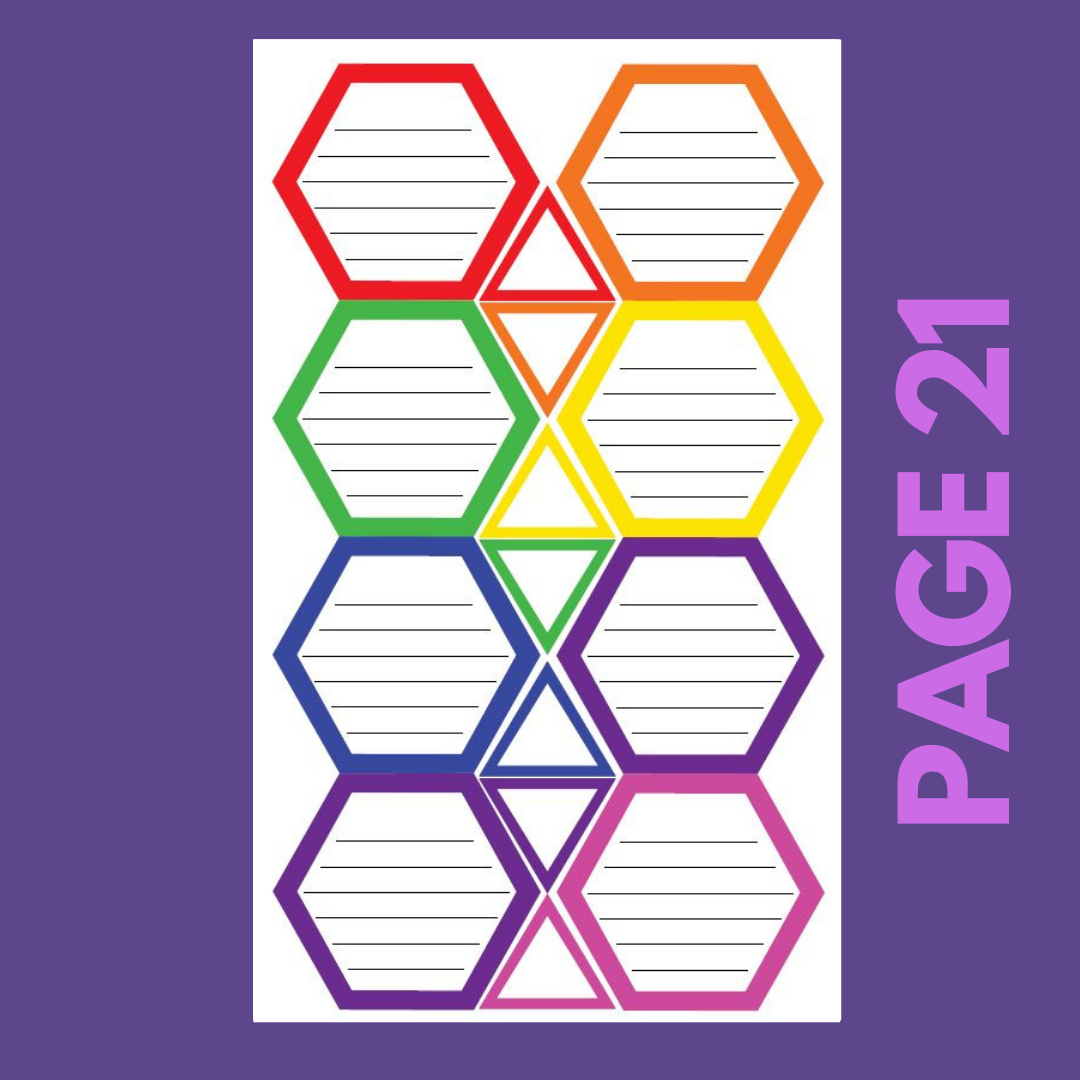 INDIVIDUAL SHEETS Rainbow Shapes