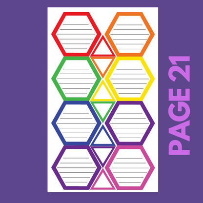 INDIVIDUAL SHEETS Rainbow Shapes