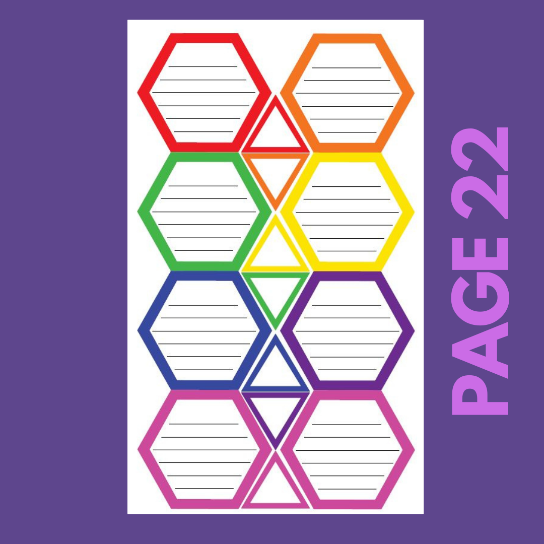 INDIVIDUAL SHEETS Rainbow Shapes