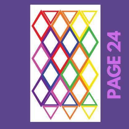 INDIVIDUAL SHEETS Rainbow Shapes