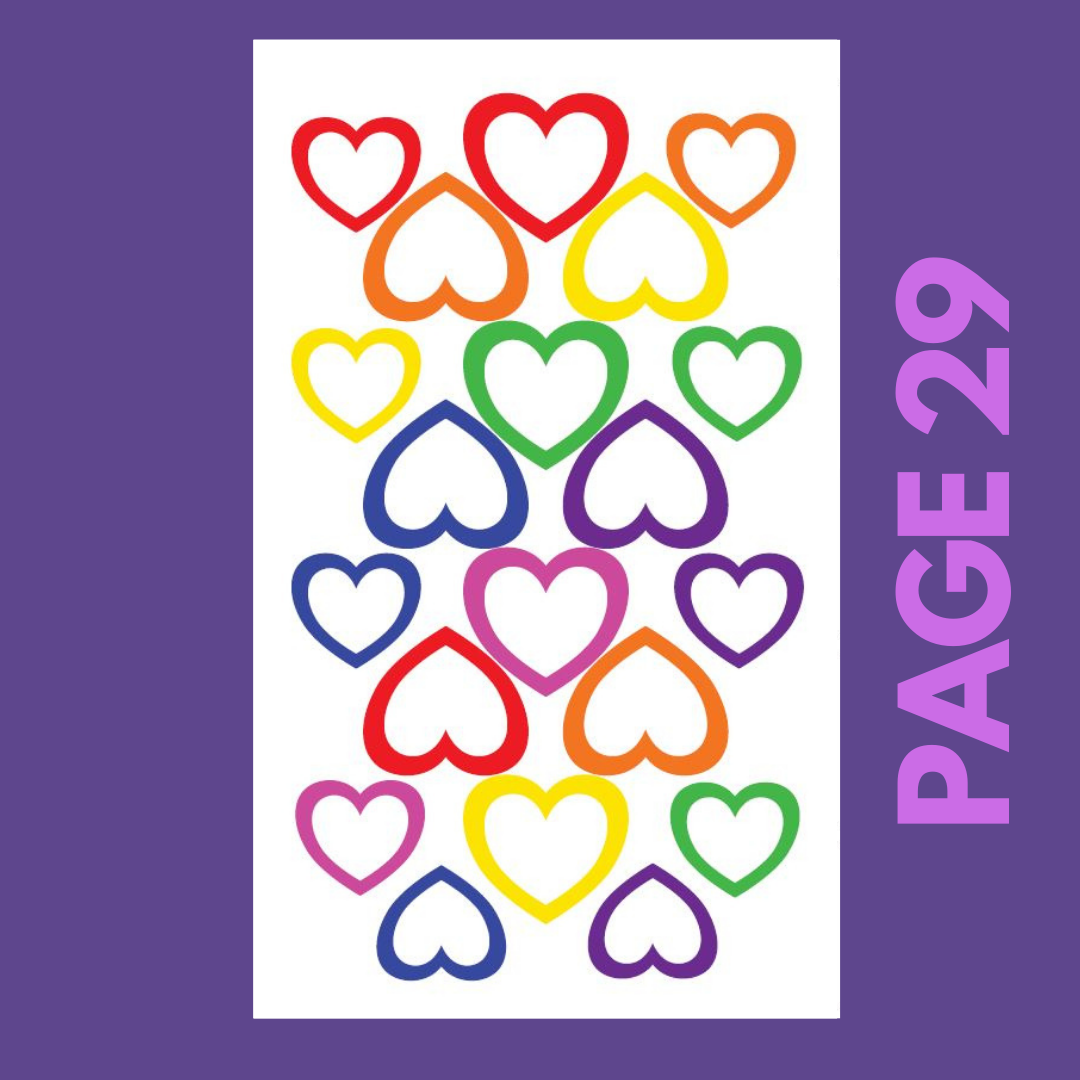 INDIVIDUAL SHEETS Rainbow Shapes