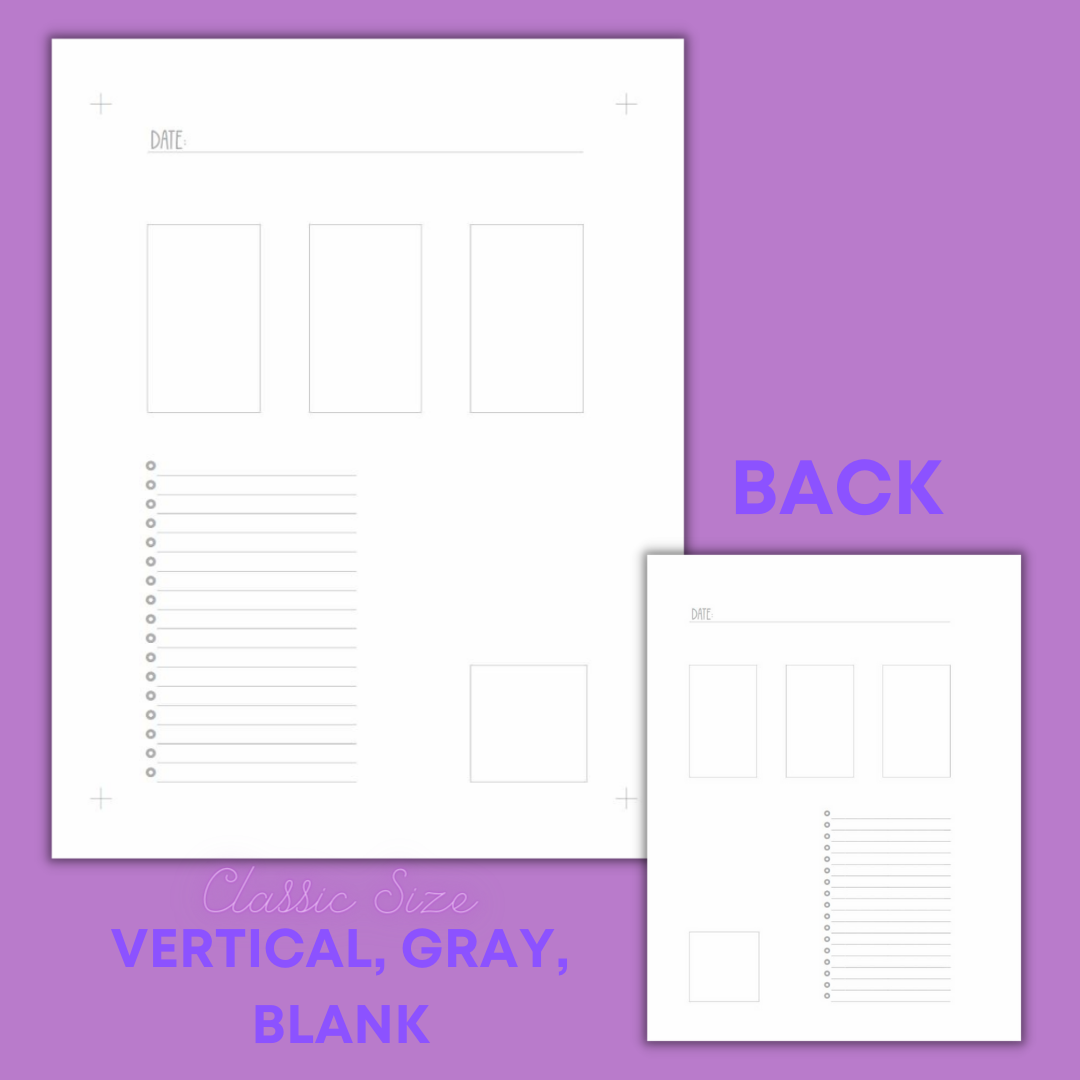 Daily Sheet Printable (Vertical)